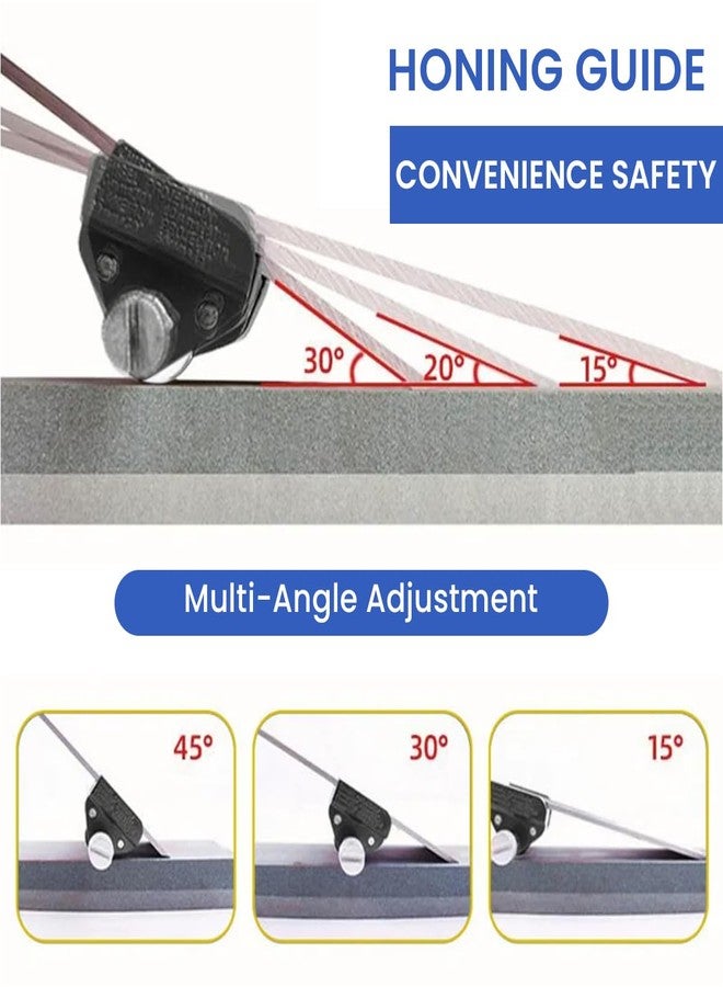 Serplex أداة شحذ إزميل Serplex® للإزميل من 1/4 إلى 2 بوصة وشفرات المسحاج من 1-3/8 إلى 3-1/8 بوصة، دليل شحذ بزاوية قابلة للتعديل ودقة عالية لأدوات النحت والنجارة، قطعتان - Image 2